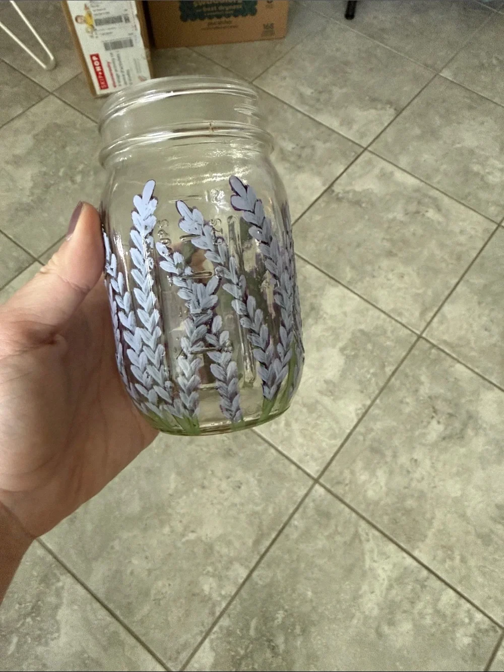 8 hand painted mason jars